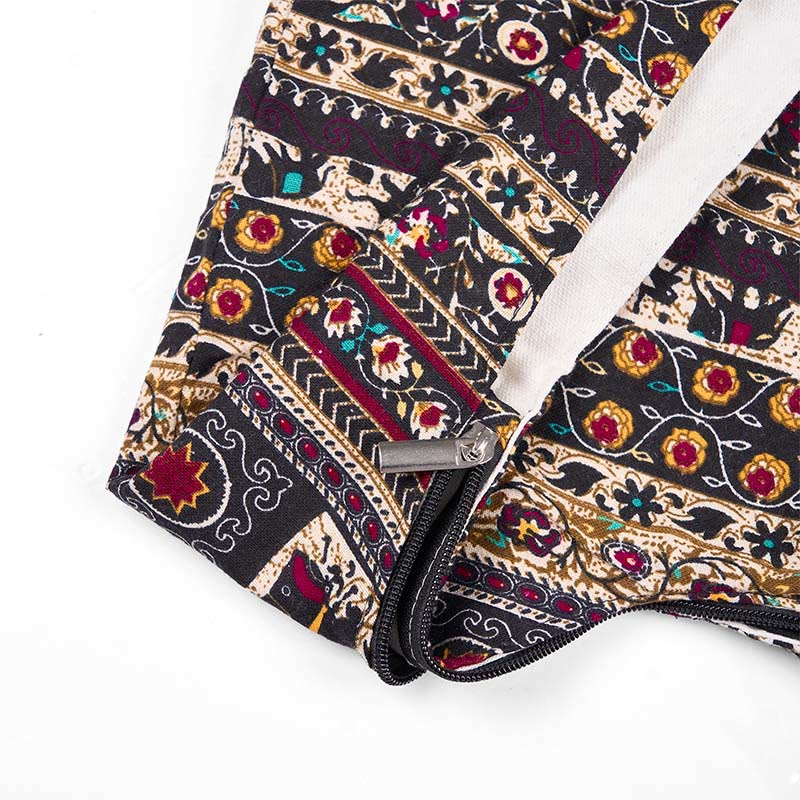 Bolso bandolera de algodón con rayas de elefante Buddha Stones