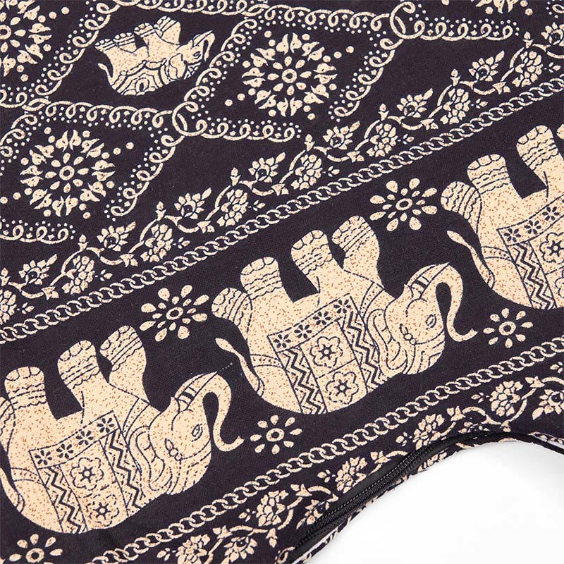 Bolso bandolera de algodón con rayas de elefante Buddha Stones