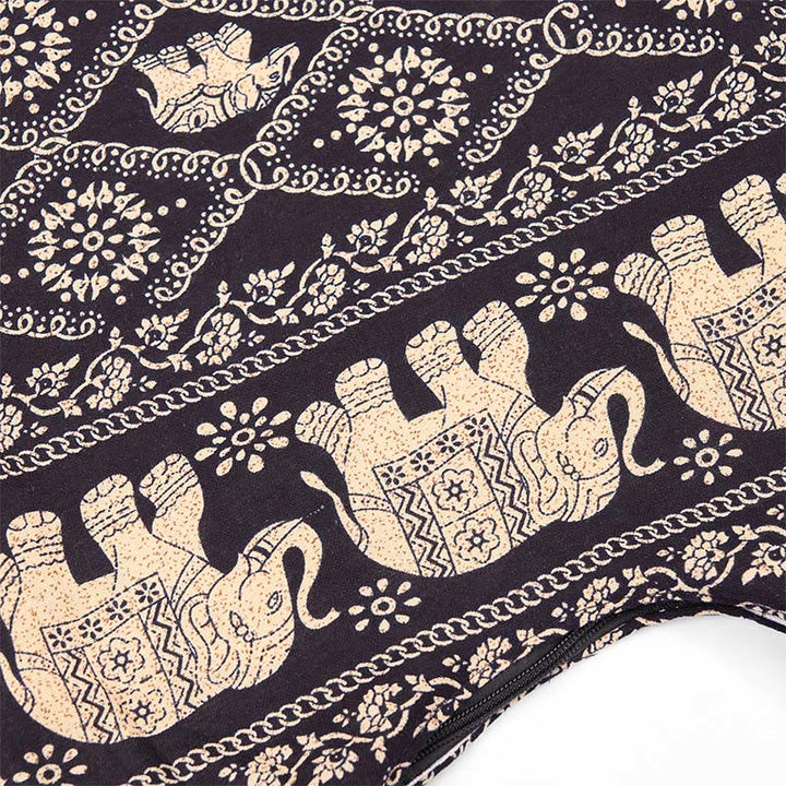 Bolso bandolera de algodón con rayas de elefante Buddha Stones