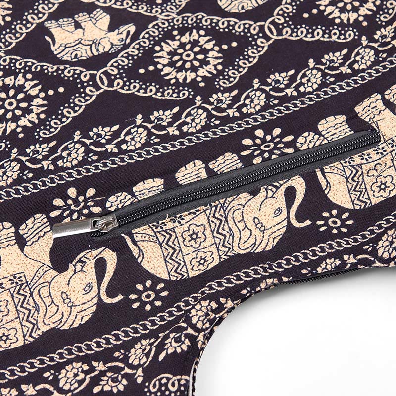 Bolso bandolera de algodón con rayas de elefante Buddha Stones