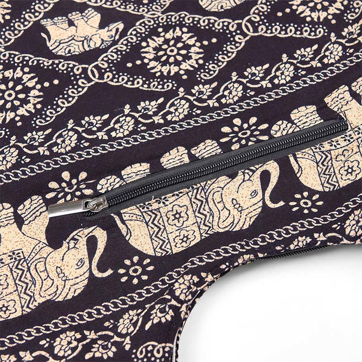 Bolso bandolera de algodón con rayas de elefante Buddha Stones