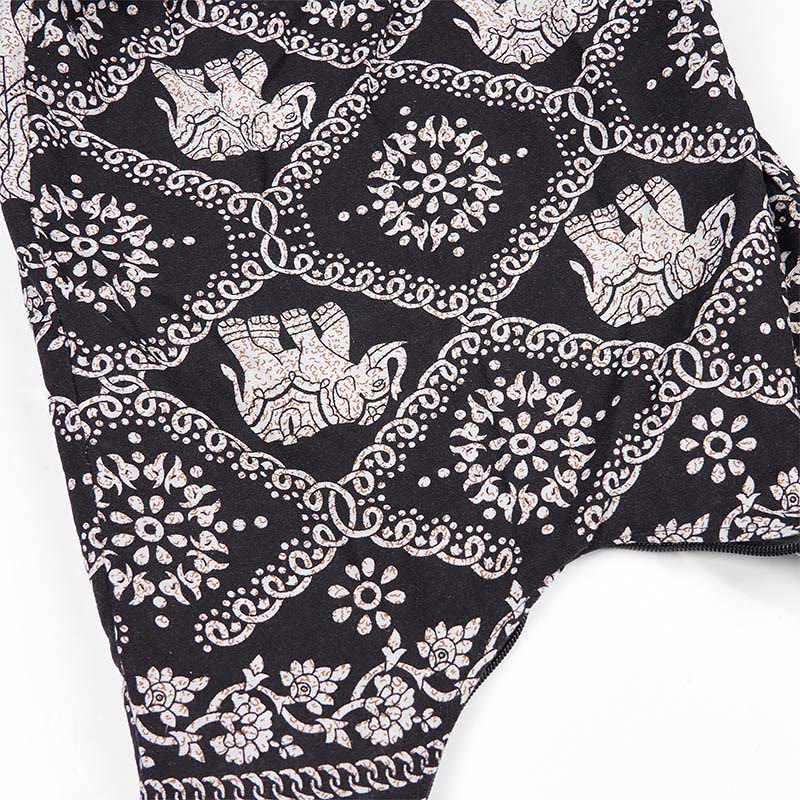 Bolso bandolera de algodón con rayas de elefante Buddha Stones