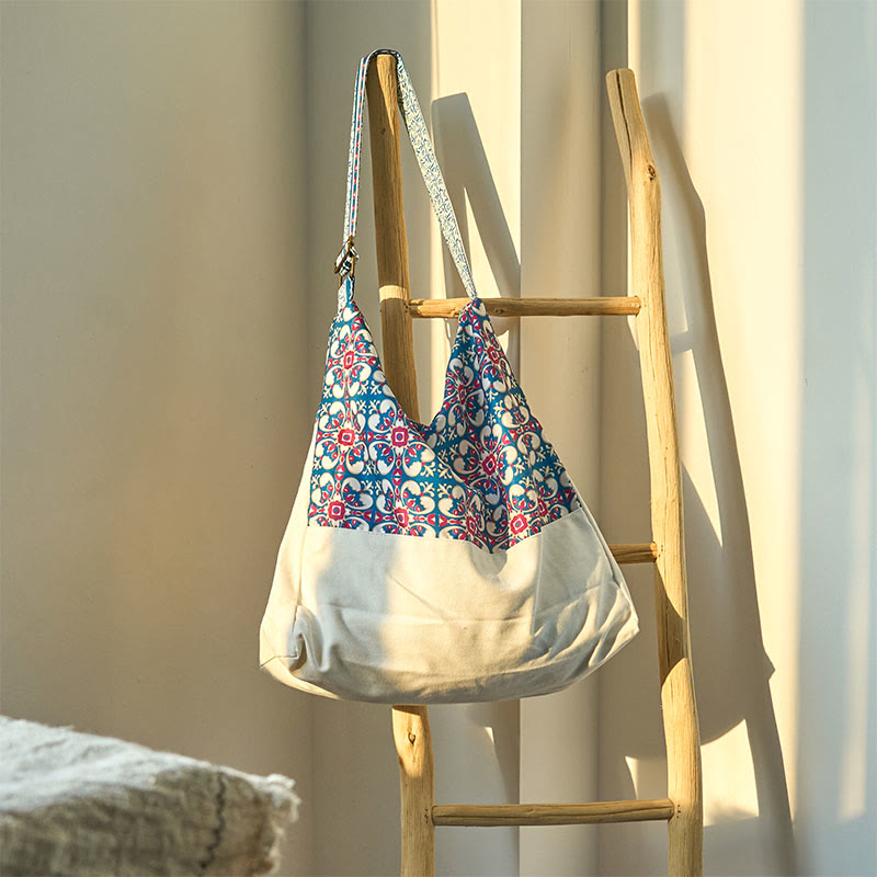 Bolso de algodón tipo bandolera Buddha Stones