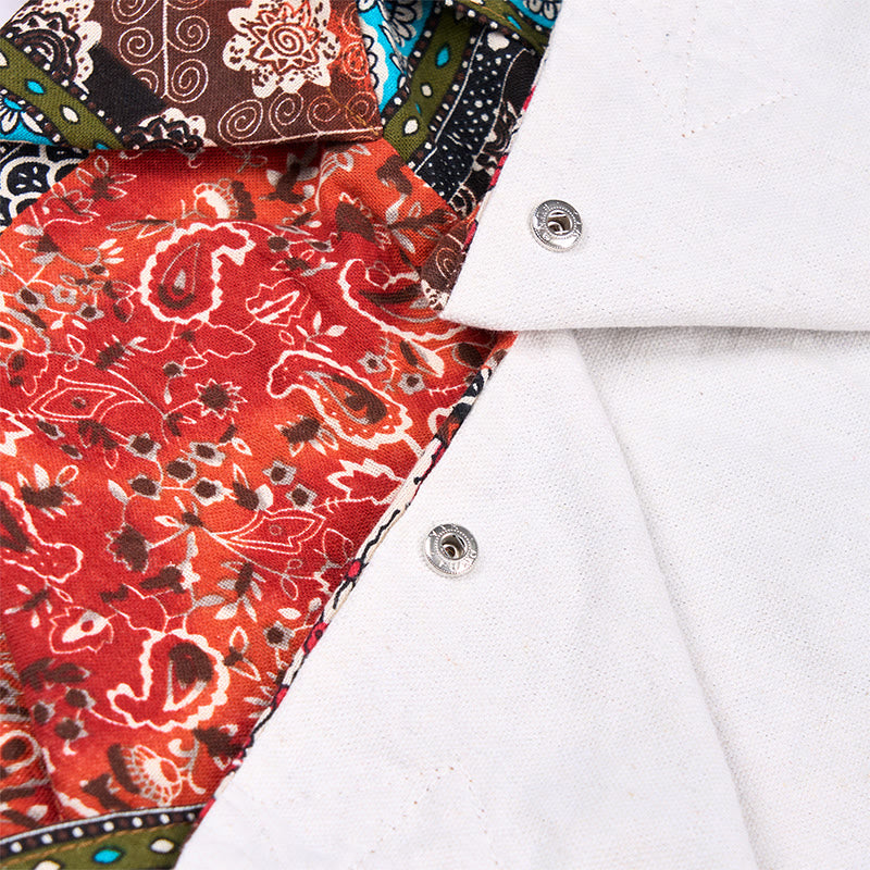 Bolso de Hombro de Algodón con Patrón de Rayas de Colores Buddha Stones