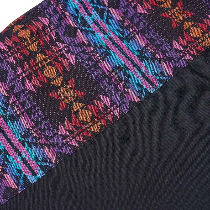 Buddha Stones Patrón Geométrico Negro Rojo Rosa Bolso Bandolera de Algodón