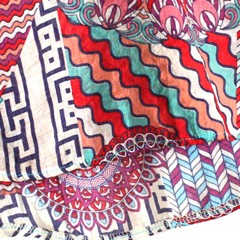 Camisa de Mujer con Mandala Geométrico de Media Abotonadura de Buddha Stones