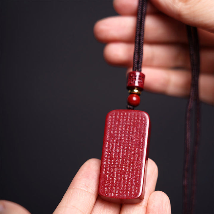 Buddha Stones Collarín Graba Sutra del Corazón de Loto con Cinnabar y Bendición - image 16