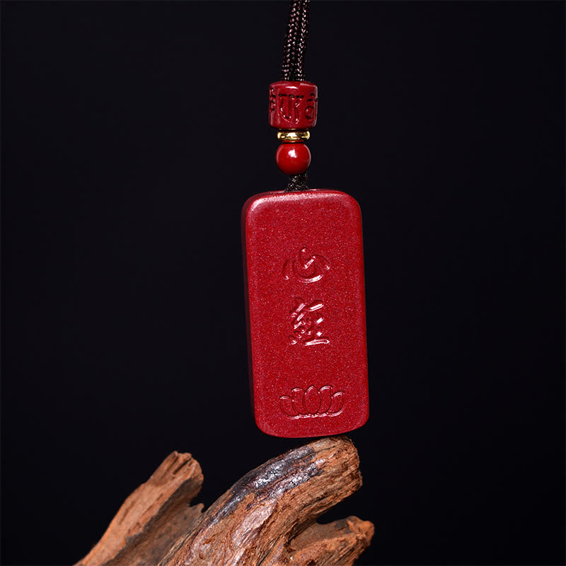 Buddha Stones Collarín Graba Sutra del Corazón de Loto con Cinnabar y Bendición - image 12