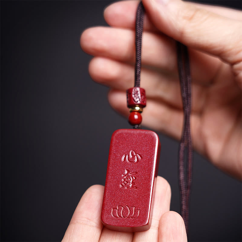 Buddha Stones Collarín Graba Sutra del Corazón de Loto con Cinnabar y Bendición - image 15