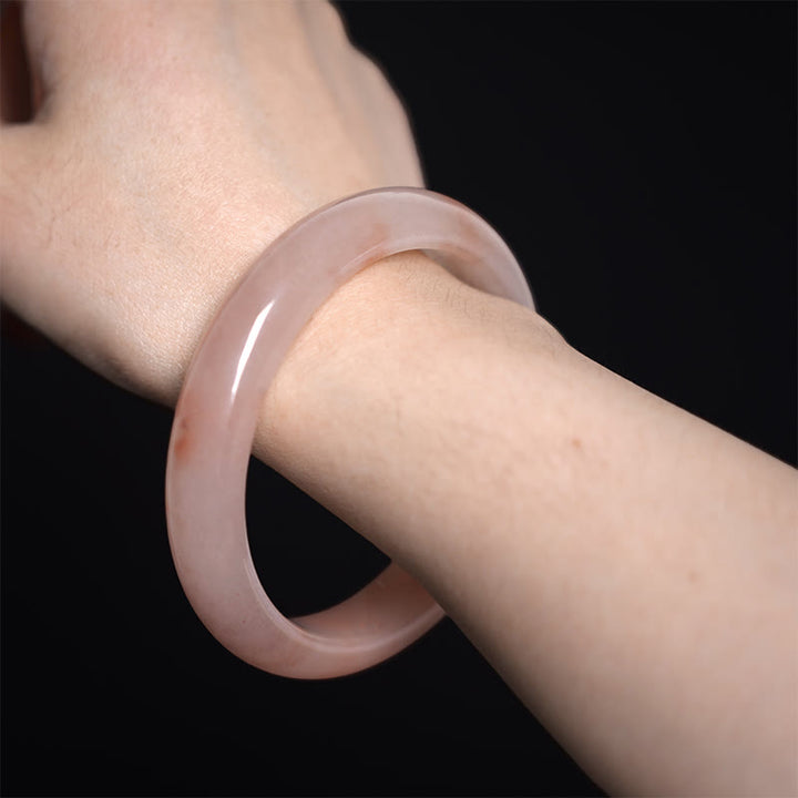 Pulsera de la Suerte de Jade de Seda Dorada Rosa de Buddha Stones