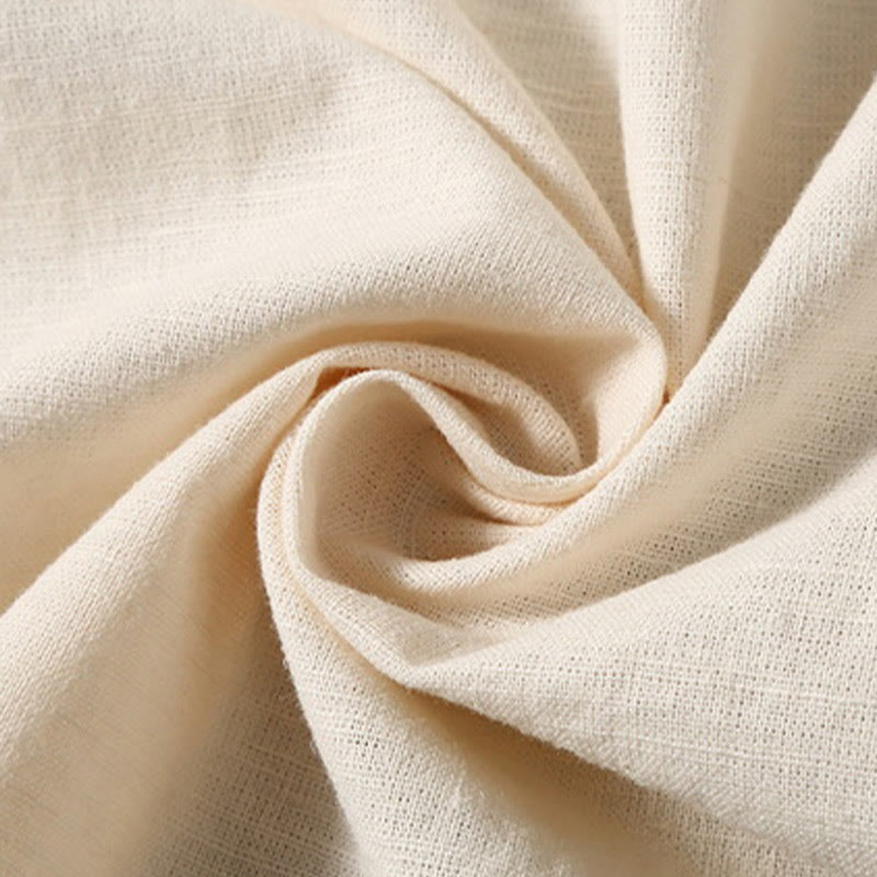 Camisa de verano de manga corta para hombre de algodón y lino de Buddha Stones - image 14