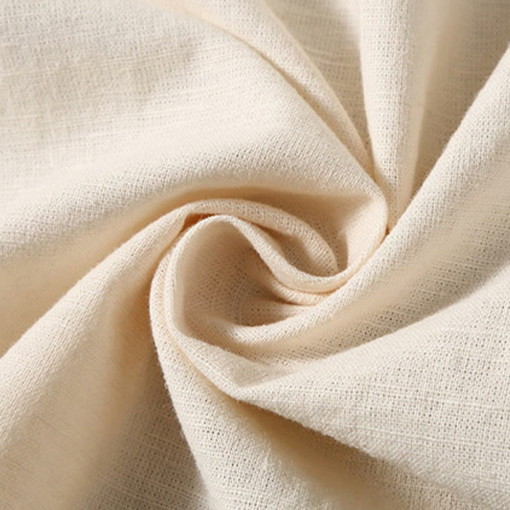 Camisa de verano de manga corta para hombre de algodón y lino de Buddha Stones - image 14