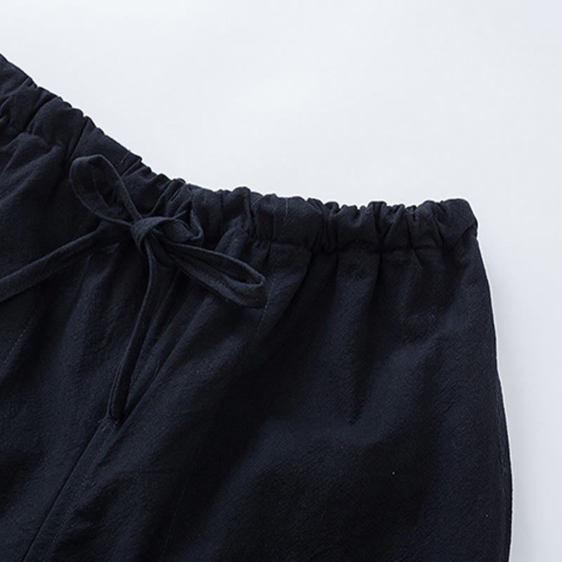 Conjunto de Ropa para Hombre de Manga Corta con Botón de Rana Tradicional y Pantalones de Algodón Buddha Stones - image 11