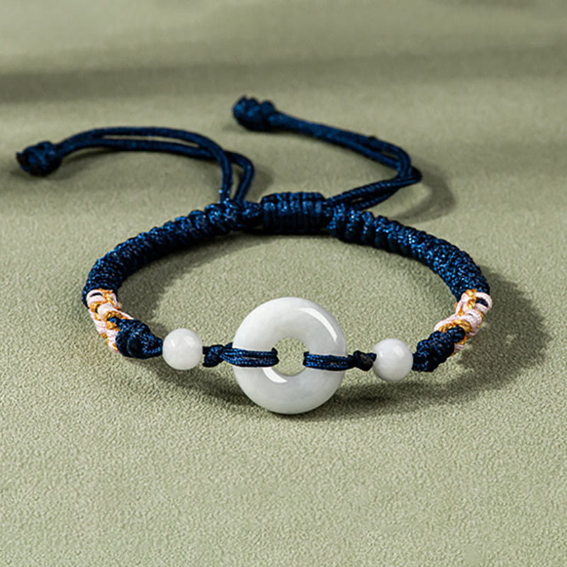 Pulsera de Cuerda Roja con Jade de la Suerte Abundancia de Buddha Stones