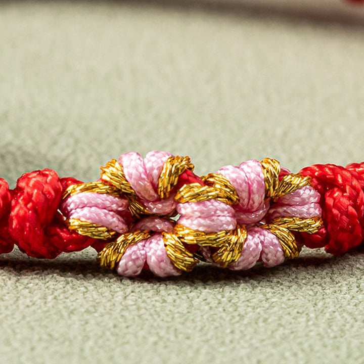 Pulsera de Cuerda Roja con Jade de la Suerte Abundancia de Buddha Stones