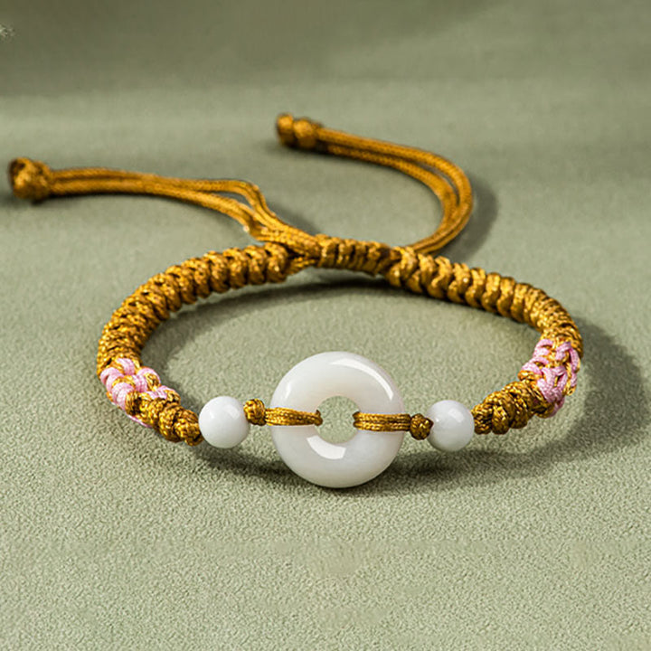 Pulsera de Cuerda Roja con Jade de la Suerte Abundancia de Buddha Stones