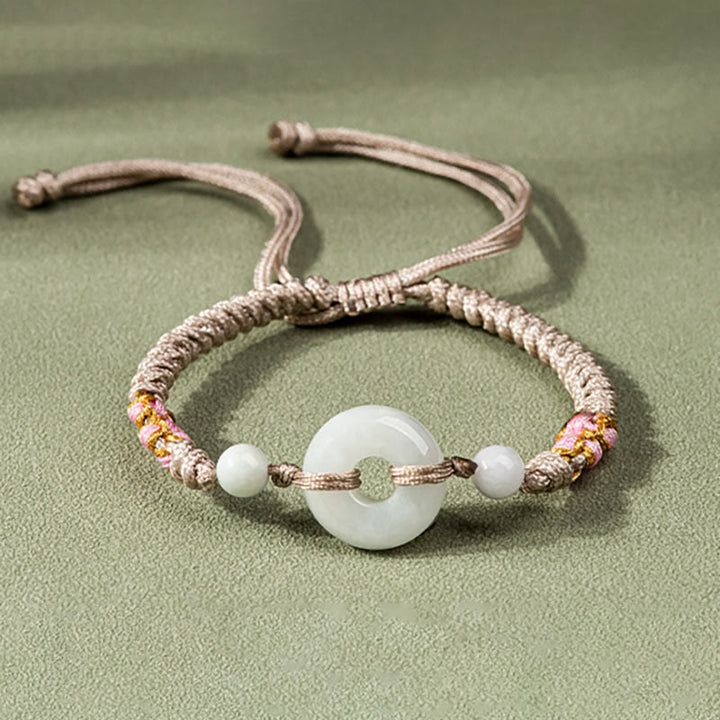Pulsera de Cuerda Roja con Jade de la Suerte Abundancia de Buddha Stones