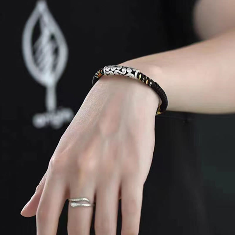 Pulsera de Piedra de Buda y Cobre con nubes auspiciosas de la suerte