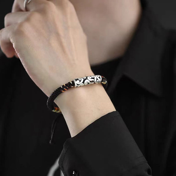 Pulsera de Piedra de Buda y Cobre con nubes auspiciosas de la suerte