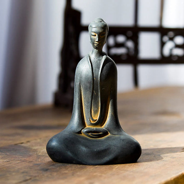 Buddha Stones Estatua de Resina Hecha a Mano de Polvo de Hierro Oxidado de Buda Sakyamuni Decoración del Hogar - image 6