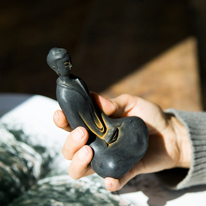 Buddha Stones Estatua de Resina Hecha a Mano de Polvo de Hierro Oxidado de Buda Sakyamuni Decoración del Hogar - image 4