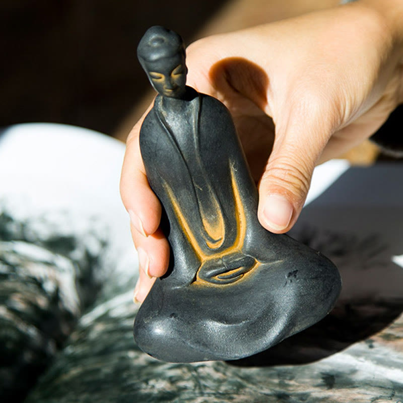 Buddha Stones Estatua de Resina Hecha a Mano de Polvo de Hierro Oxidado de Buda Sakyamuni Decoración del Hogar - image 3