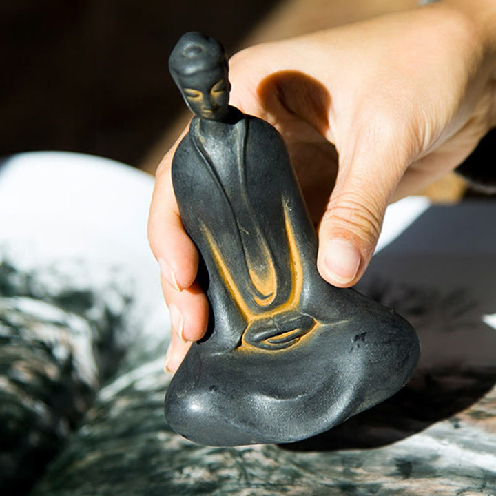 Buddha Stones Estatua de Resina Hecha a Mano de Polvo de Hierro Oxidado de Buda Sakyamuni Decoración del Hogar - image 3