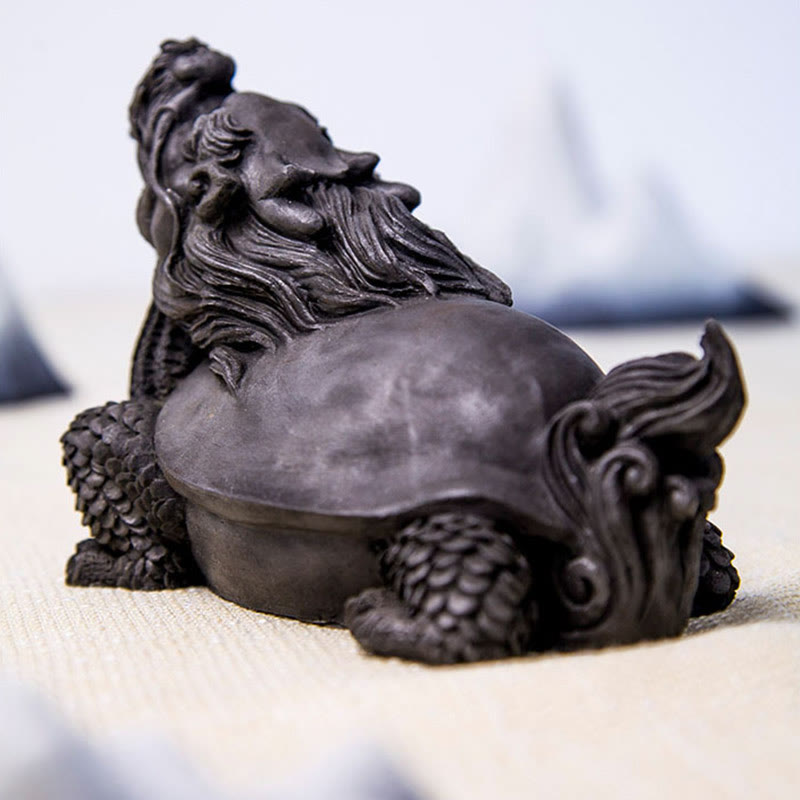 Estatua de Resina Hecha a Mano de Tortuga Dragón con Polvo de Hierro Oxidado para Decoración del Hogar Buddha Stones