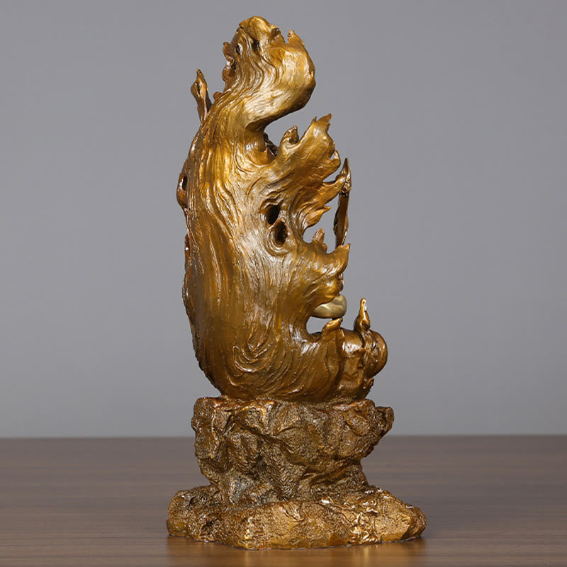 Buddha Stones Acalanatha Figura de Buda Estatua de Cobre Serenidad Decoración para Ofrenda en el Hogar