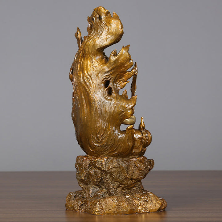 Buddha Stones Acalanatha Figura de Buda Estatua de Cobre Serenidad Decoración para Ofrenda en el Hogar