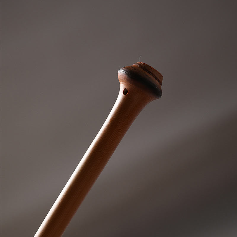 Buddha Stones Abanico de bambú del estilo chino hecho a mano con mango largo