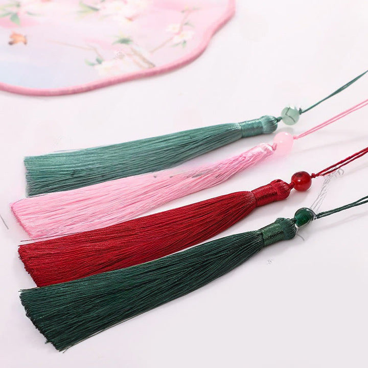 Buddha Stones Hoja de Ginkgo Pez Koi Flor de Cerezo Flores de Primavera Abanico de Mano con Mango de Madera