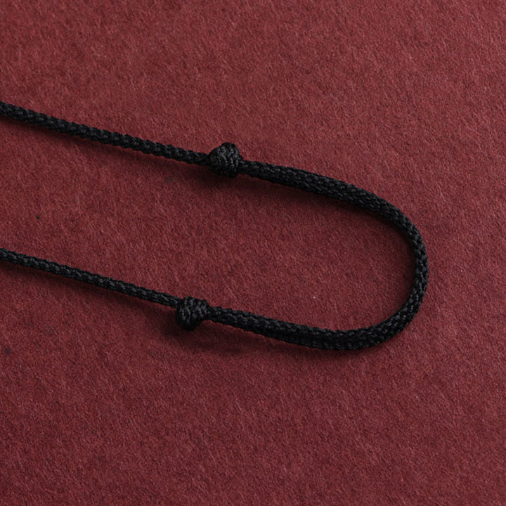 Buddha Stones Collar de Colgante de Cadena de Sutra del Corazón de Seis Verdaderas Palabras en Plata de Ley 999 - image 8