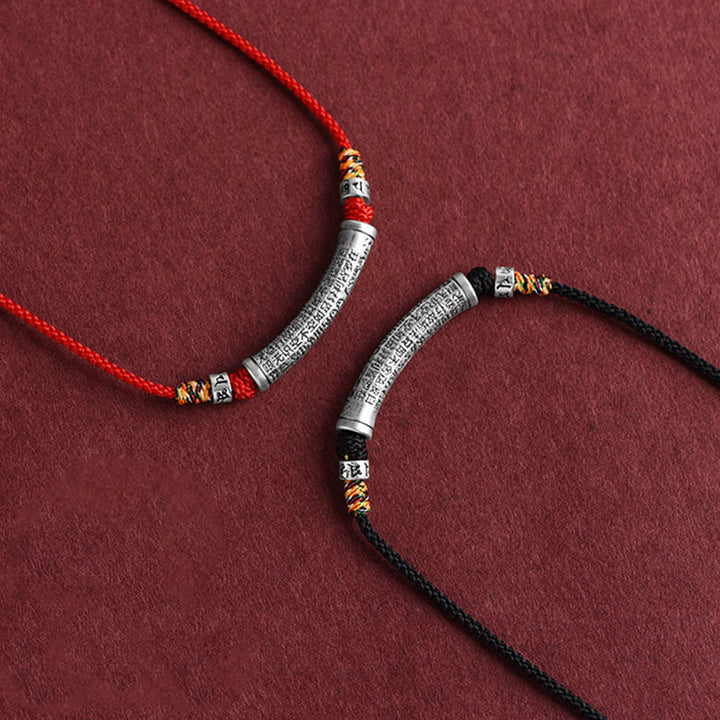 Buddha Stones Collar de Colgante de Cadena de Sutra del Corazón de Seis Verdaderas Palabras en Plata de Ley 999 - image 17