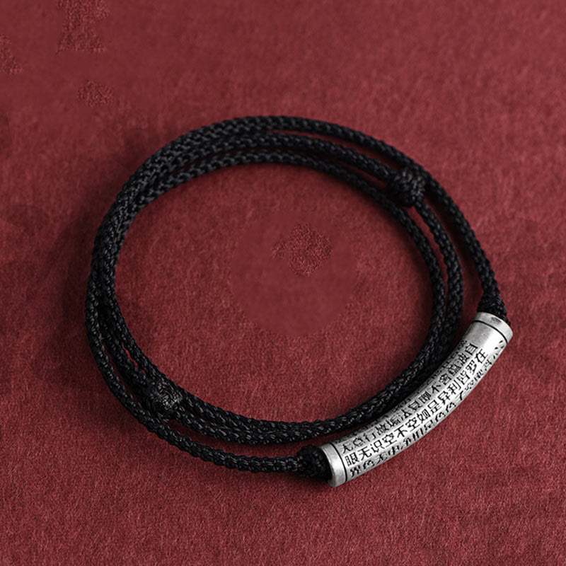 Buddha Stones Collar de Colgante de Cadena de Sutra del Corazón de Seis Verdaderas Palabras en Plata de Ley 999 - image 22