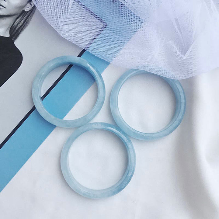 Pulsera de bendición de aguamarina natural con Buddha Stones