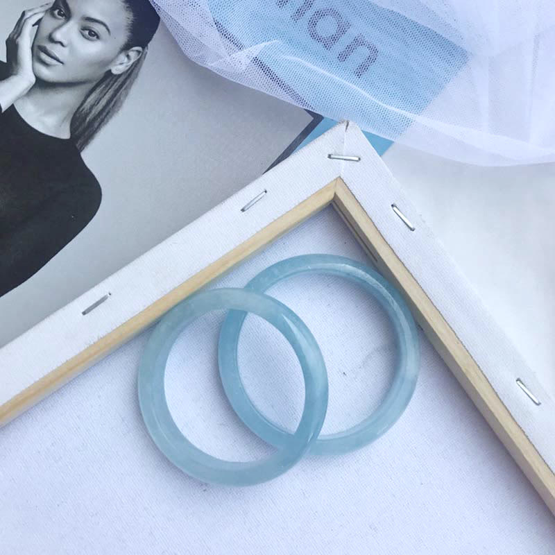 Pulsera de bendición de aguamarina natural con Buddha Stones