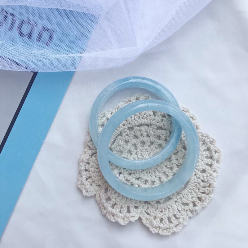 Pulsera de bendición de aguamarina natural con Buddha Stones