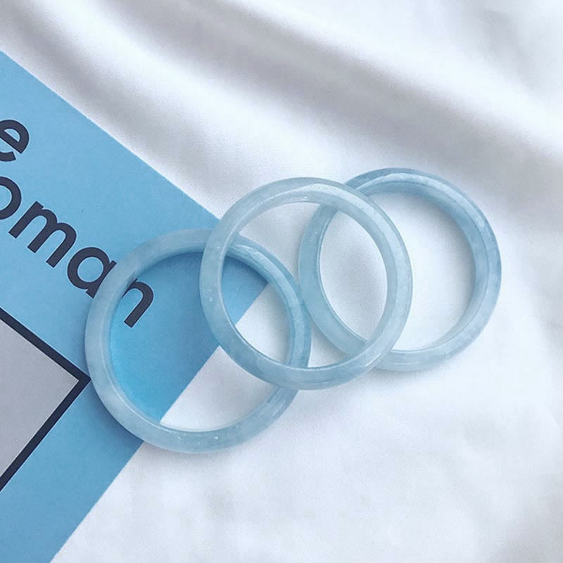 Pulsera de bendición de aguamarina natural con Buddha Stones