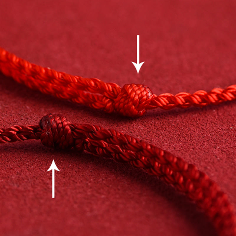 Pulsera de cuerda hecha a mano con protección de caracteres Fu y dije de cerradura china de oro 999 con Buddha Stones - image 16