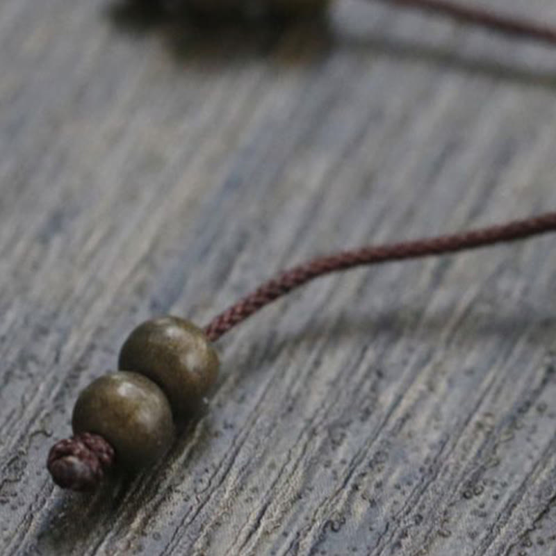 Pulsera sencilla de equilibrio de riqueza con cuentas de cobre y latón y Buddha Stones