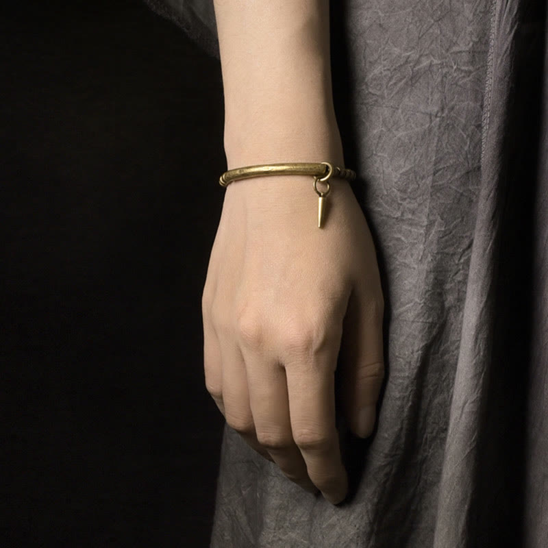 Pulsera sencilla de equilibrio de riqueza con Buddha Stones, cobre y latón - image 8