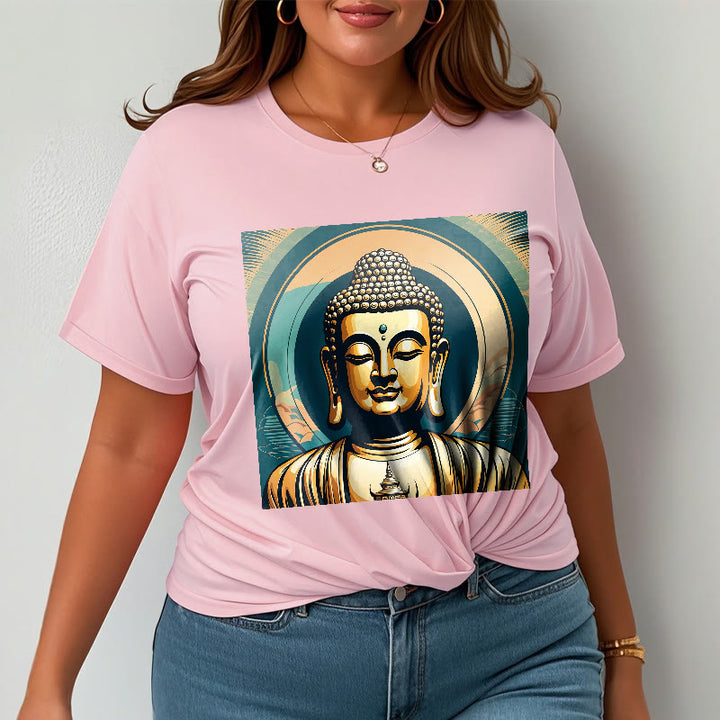 Camiseta Budista con Aura de Piedras y Buda Dorado - image 13