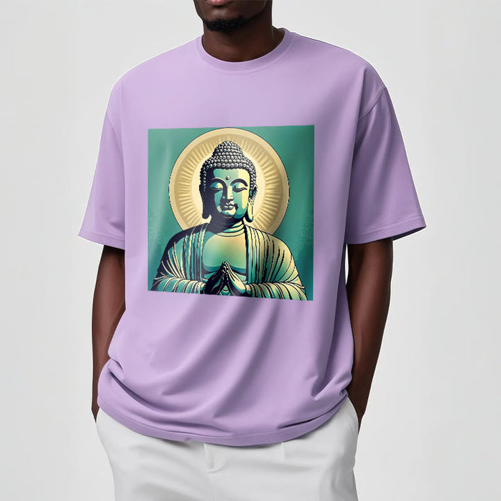 Camisa Buddha Stones Aura Green Buddha Tee - image 17