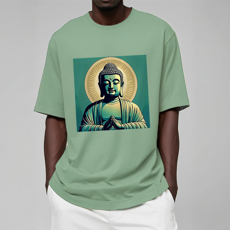 Camisa Buddha Stones Aura Green Buddha Tee - image 2