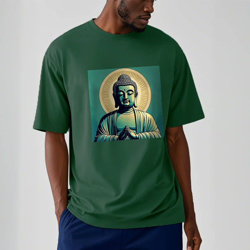 Camisa Buddha Stones Aura Green Buddha Tee - image 13
