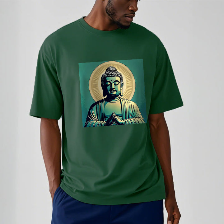 Camisa Buddha Stones Aura Green Buddha Tee - image 13