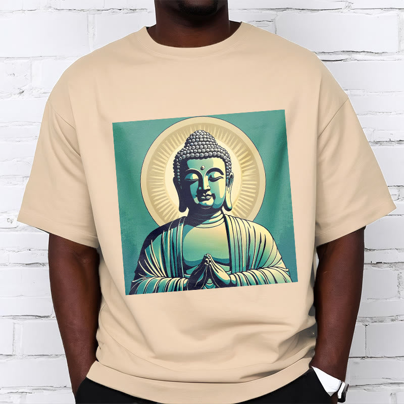 Camisa Buddha Stones Aura Green Buddha Tee - image 11