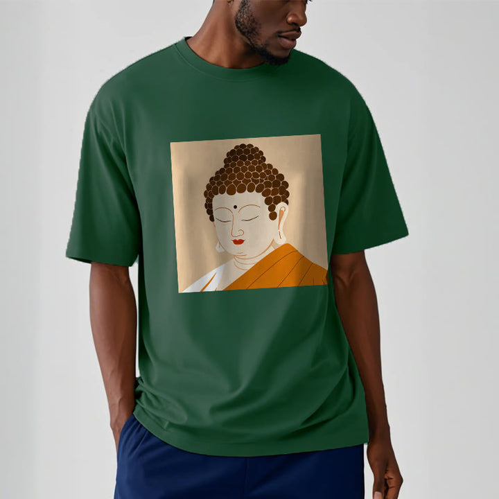 Camiseta de Buda con Piedras, Ojos Cerrados y Relajación - image 11