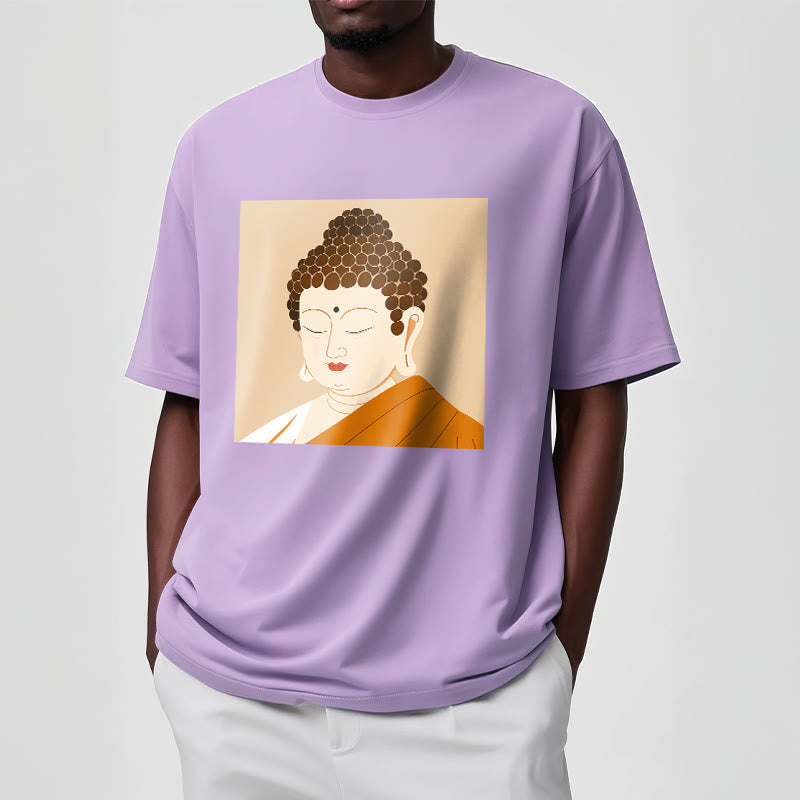 Camiseta de Buda con Piedras, Ojos Cerrados y Relajación - image 17